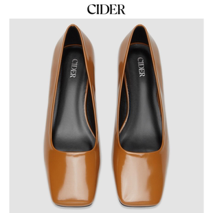 CIDER2025秋冬新品女装方头粗跟鞋114579492