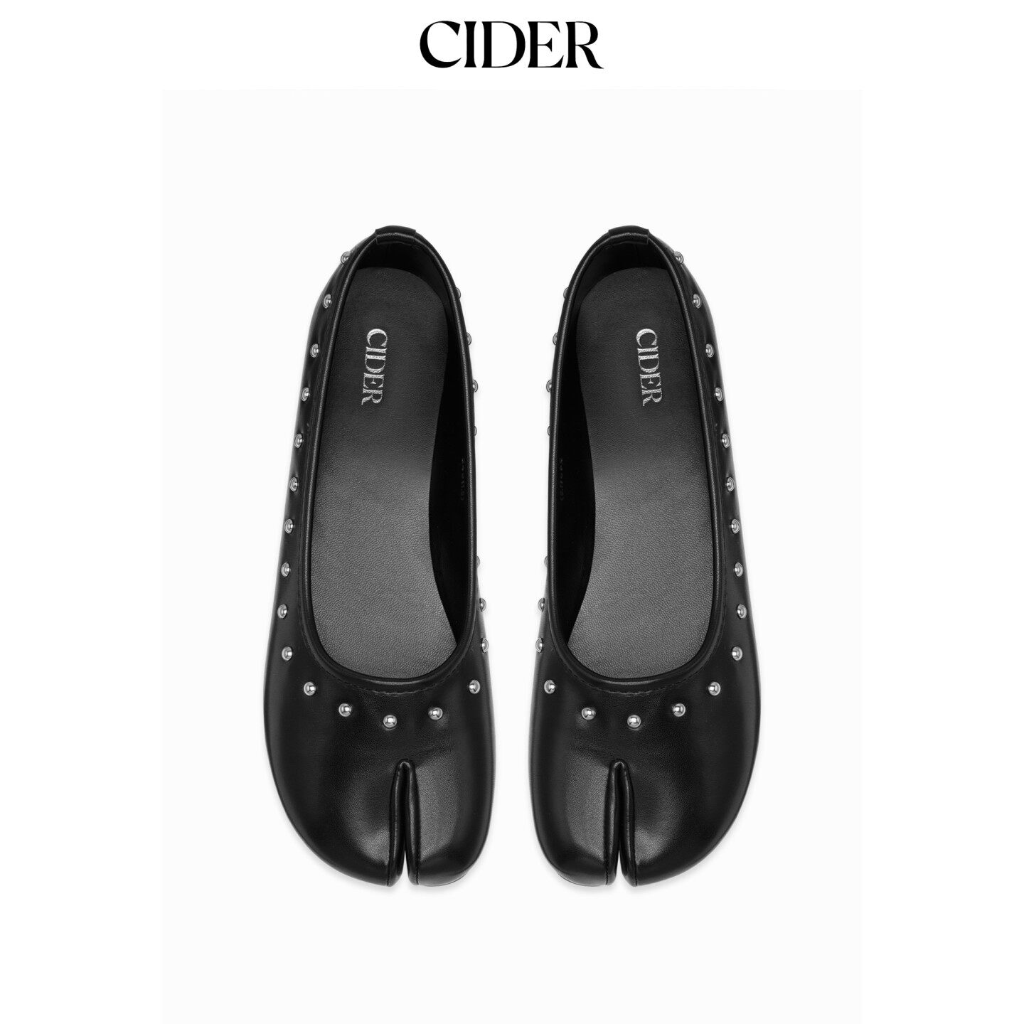 CIDER2026秋季新品铆钉分趾玛丽珍平底鞋115598350图片