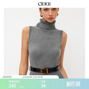 CIDERchic风秋冬新品 针织高领气质迷你连衣裙114440149 女装