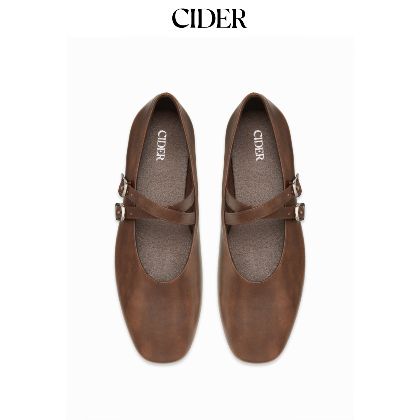 CIDER2026早秋季新品仿皮针扣玛丽珍平底鞋115077642图片