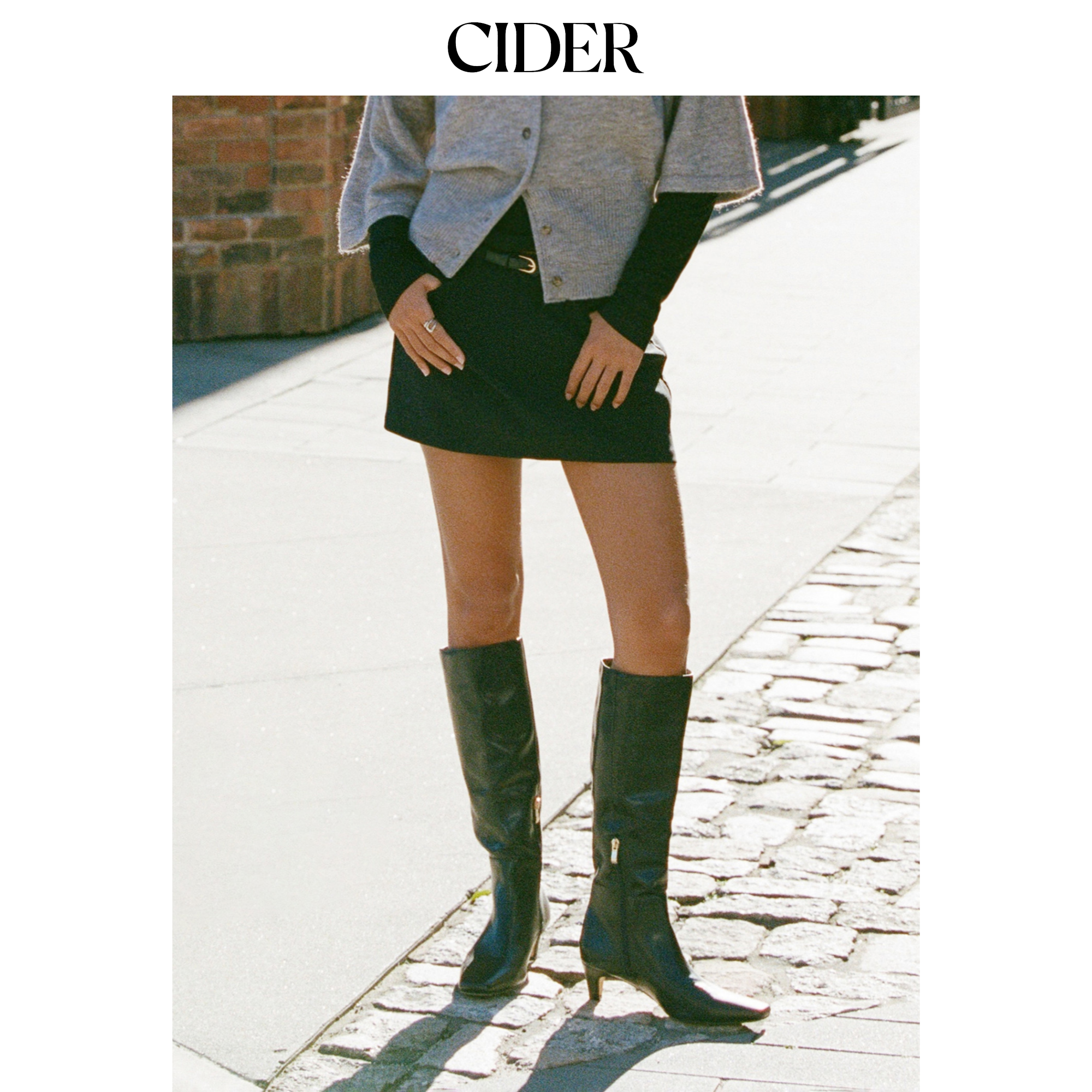 CIDER2026春季新品低腰A字迷你短裙裤配腰带1152222