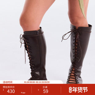 CIDER 2025秋冬新品女装系带过膝长靴114752999