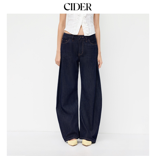 CIDER百搭神裤弯刀直筒牛仔长裤