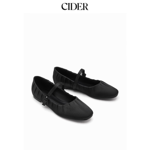 CIDER圆头单扣平底鞋114975042