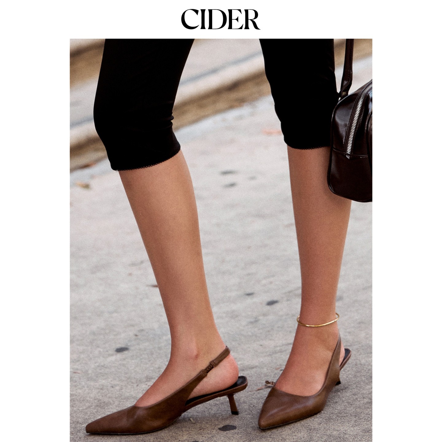 CIDER2026秋季新品细跟搭扣尖头小猫跟鞋114979808图片