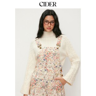 饰连身裤 碎花棉质方领金属装 115113223 新品 CIDER2026春季