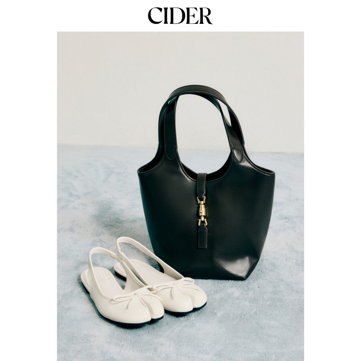 CIDER2026早秋季新品蝴蝶结装饰分趾马蹄鞋后绊带平底鞋115291566图片
