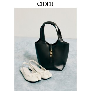 CIDER2026夏季新品蝴蝶结装饰分趾马蹄鞋后绊带平底鞋115291566