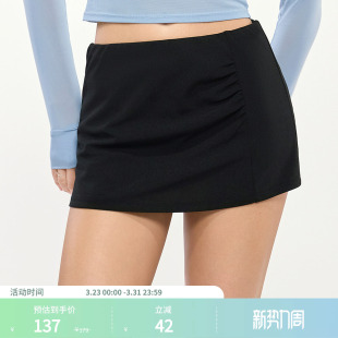 CIDER半身裙女小个子百搭休闲短款 114485789 褶皱短裙裤