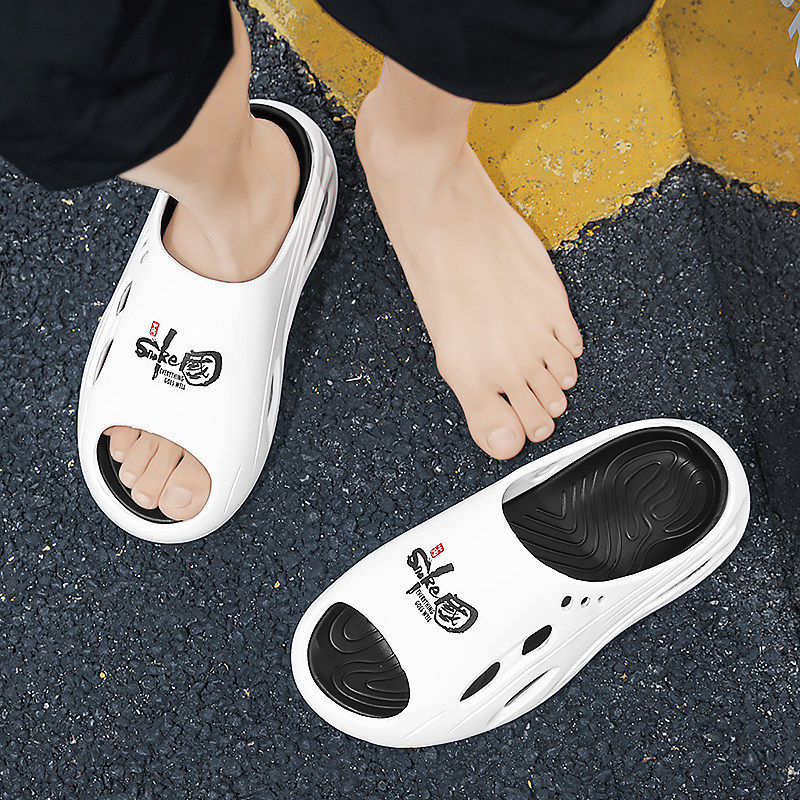 合成鞋业椰子拖鞋男夏季外穿高级感潮牌沙滩室外增高网红可开车大