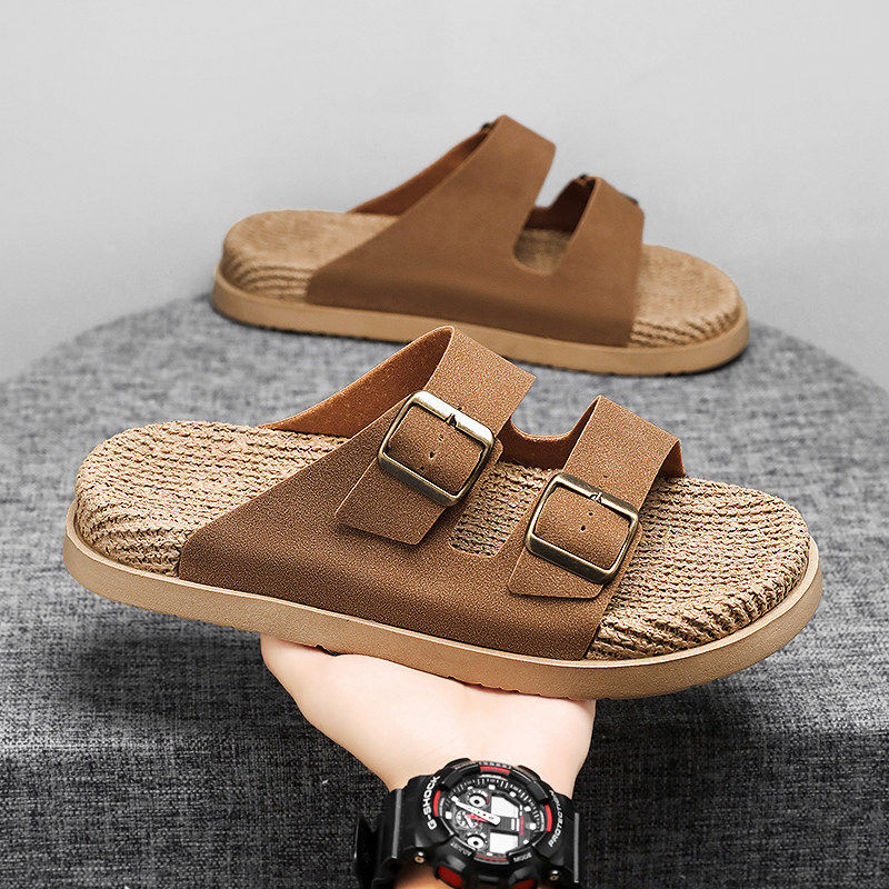 合成鞋业勃肯拖鞋男夏季外穿防滑耐磨运动上班软底不累脚防臭沙滩