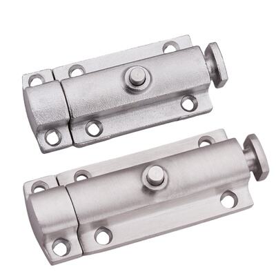 LS406插销自动弹簧404不锈钢工业电柜门506按钮式明装3寸4寸门栓