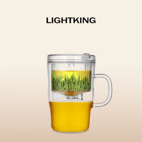 玻璃冲茶器茶水分离家用花茶壶