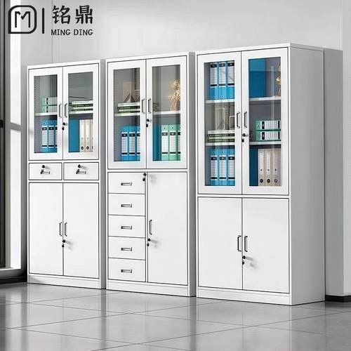 钢制文件柜财务凭证资料柜档案柜员工储物柜办公室带锁收纳铁皮柜