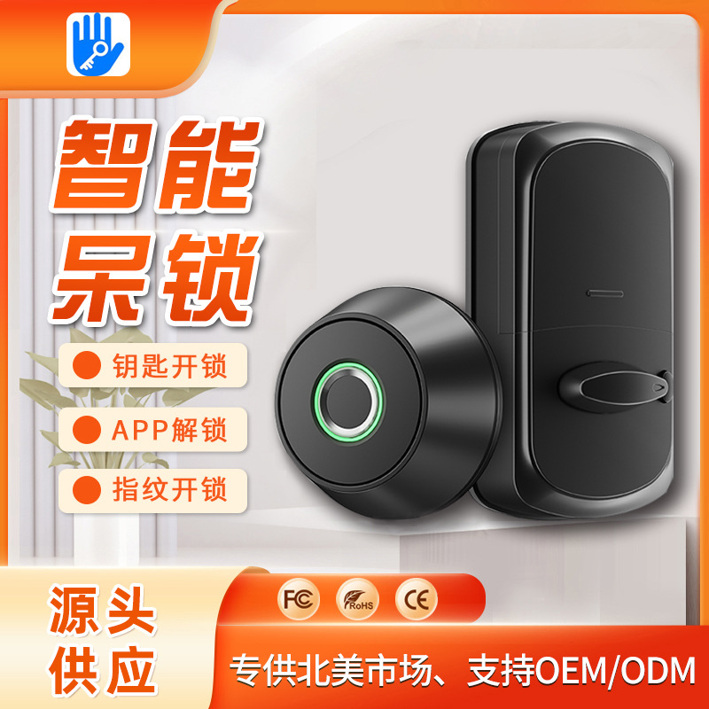 智能标入通通简木门指纹