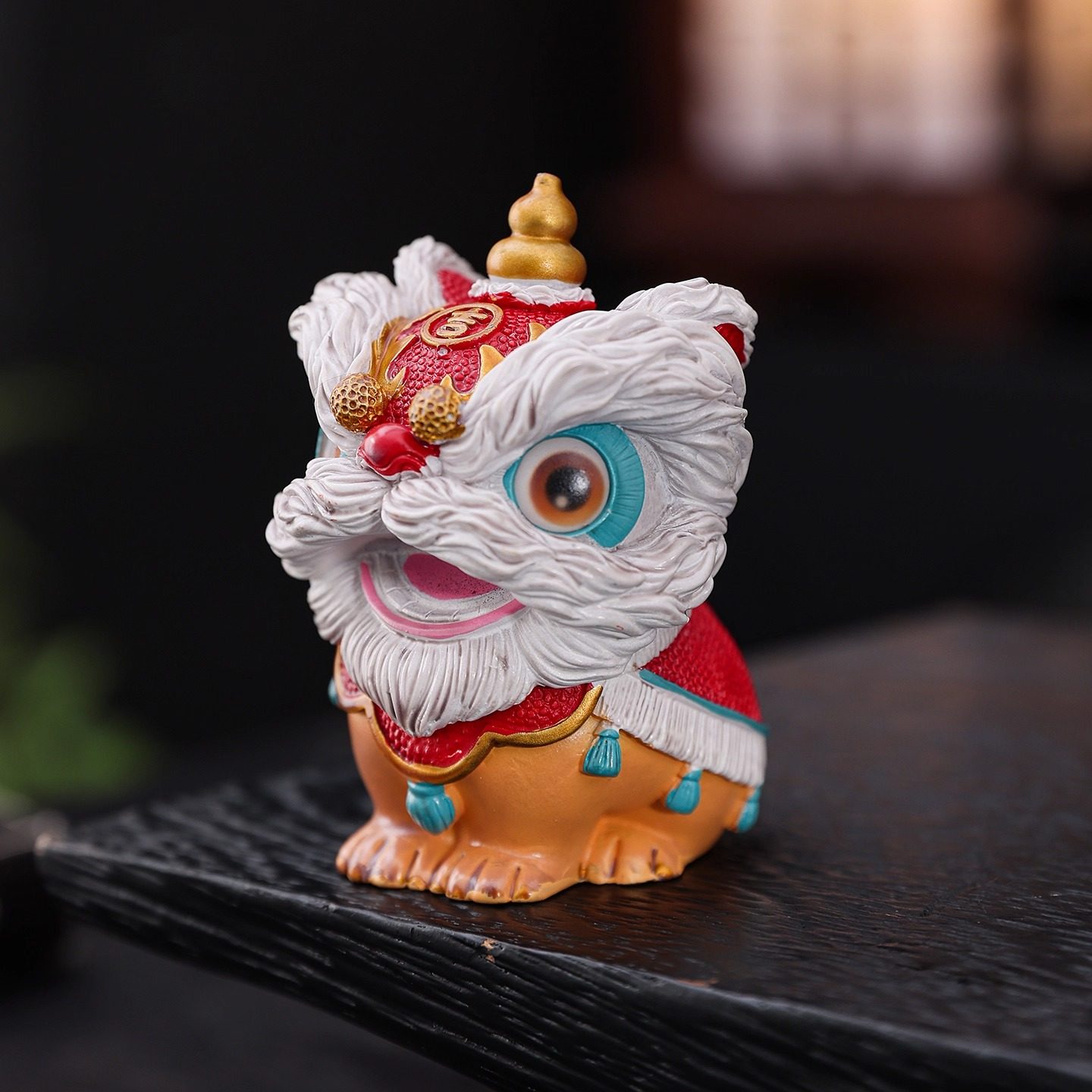 茶桌装饰摆件舞狮变色茶宠醒狮招财新中式茶空间家用茶盘可养茶宠