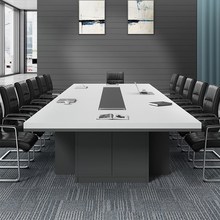 简约现代大型白色会议桌10/12/20人时尚创意长桌拼接办公桌