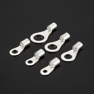 O型圆形冷压接线端子 OT冷压端头10平方连接线耳裸端子铜鼻子