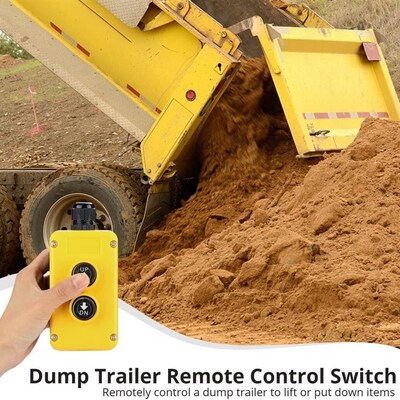 Homaisson Dump Trailer Remote Control, DC 12V Trailer Up and