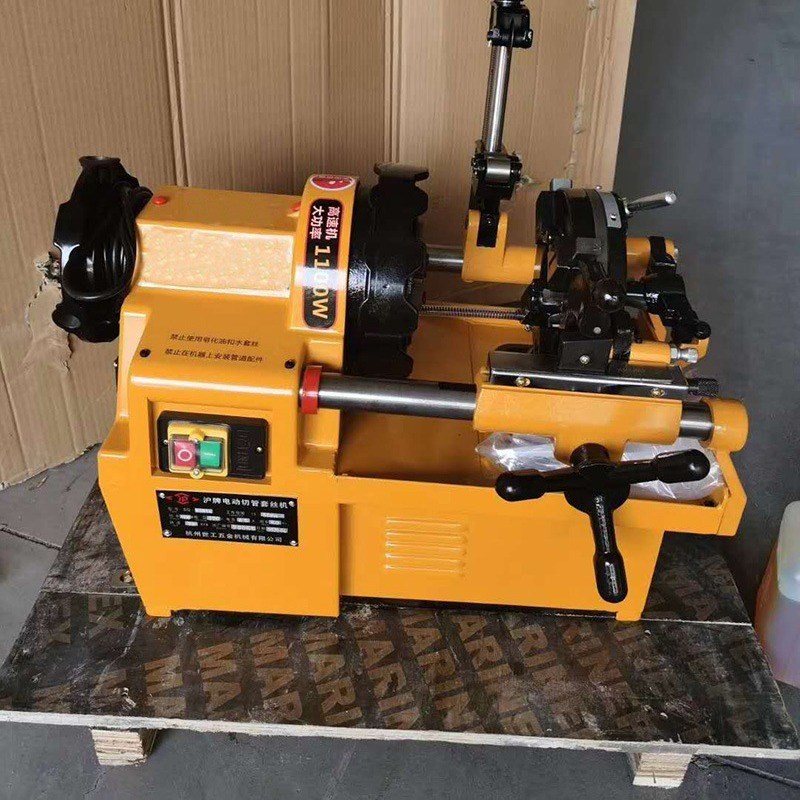 现货多功能电动套丝机管材螺纹成型机不锈钢管滚丝机耐磨性强