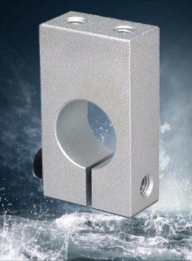 WQMU薄支柱固定夹带螺纹平行导向轴光轴支座管夹轴承座轴定位支架