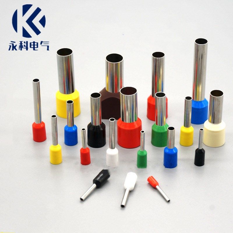 E2518管形预绝缘端头针型欧式接线鼻 VE2518黄紫铜空心针E型管