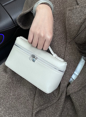 lp19饭盒包女2025新款时尚牛皮小方包简约通勤盒子包大学生小挎包