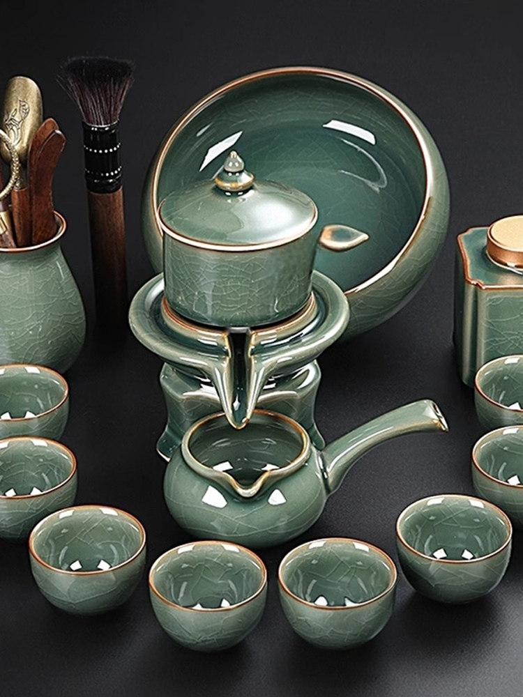 葛瑶自动懒茶制作器物茶壶茶杯陶瓷功夫茶具家庭办公礼盒礼品,餐饮具,功夫茶具,淘宝优惠券,粉丝福利购,淘宝优惠卷