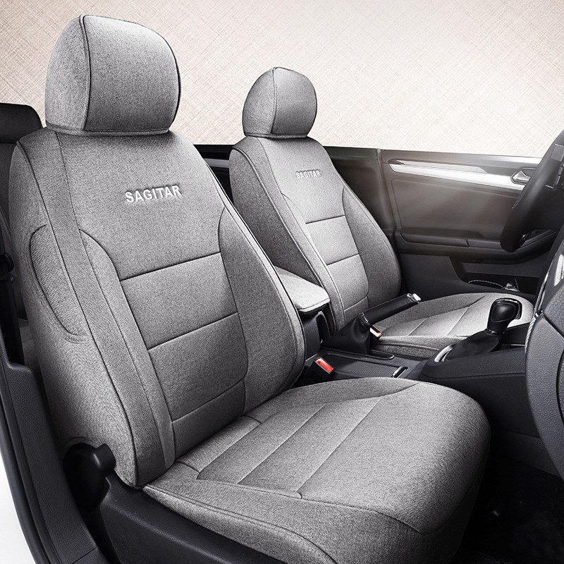 全亚麻原车纹路专车舒适速腾汽车坐垫全包围四季通用五座椅套
