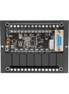 JLING厂家直销FX1N-20MR带模拟量国产plc工控板外壳继电器12入8出
