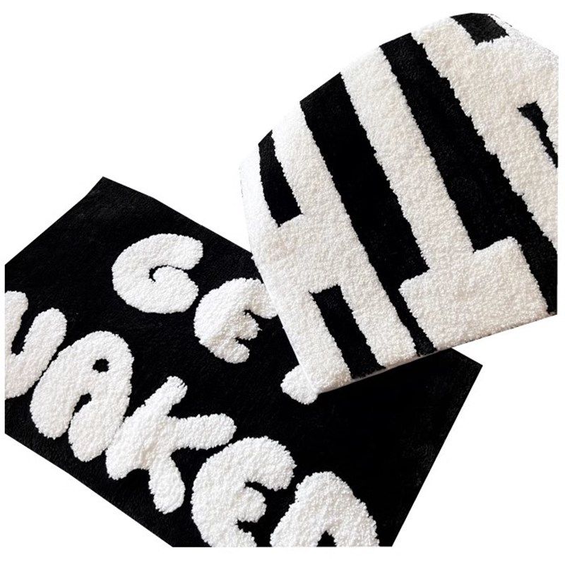 现代简约植绒地垫浴室吸水速干脚垫门垫进门门口簇绒地毯防滑垫子