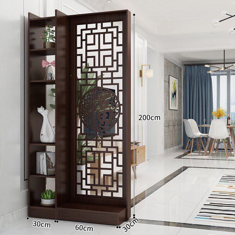 入户进门新中式玄关柜隔断柜屏风镂空客厅装饰酒柜简约现代小户型
