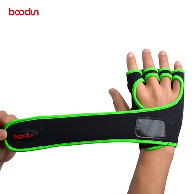 BOODUN/博顿新款护掌 健身手套硅胶防滑运动手套镂空透气半指手套