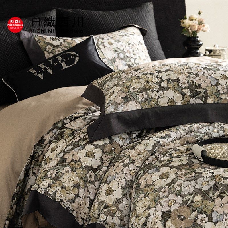 美式复古风120支天丝棉四件套亲肤柔软床单被套轻奢高级感床上用,床上用品,床品套件/四件套/多件套,淘宝优惠券,粉丝福利购,淘宝优惠卷