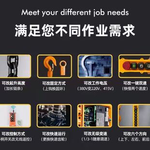 上下左右电动吊葫芦起重机吊机 PXD1吨380V环链电动葫芦运行款