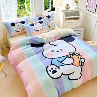 被套150x200 2024新款 1.5床单四件套 花四件套 可 110克水洗棉大版