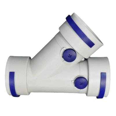 PE新风管管件110带阀斜三通ABS环保新风系统