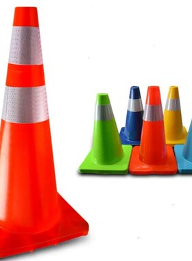 浪岩PVC锥路障隔离墩请勿泊车红色雪糕筒禁止停车桩警示柱反光锥