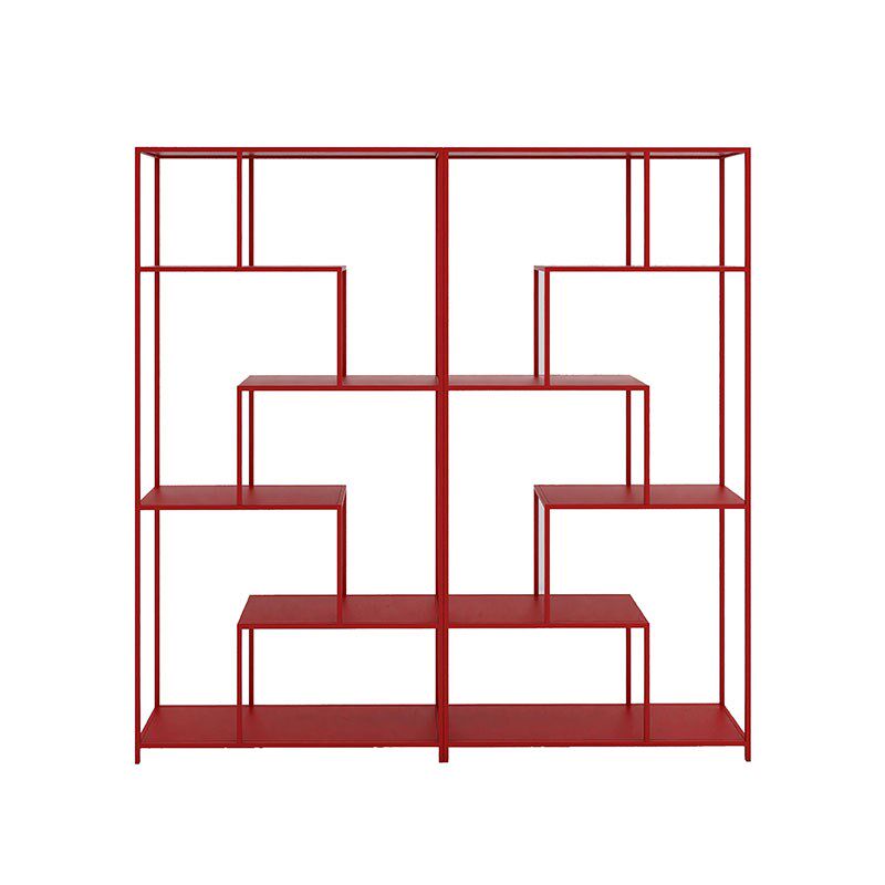 北欧落地置物架铁艺书架办公室展示货架简易书柜收纳搁板架子落地