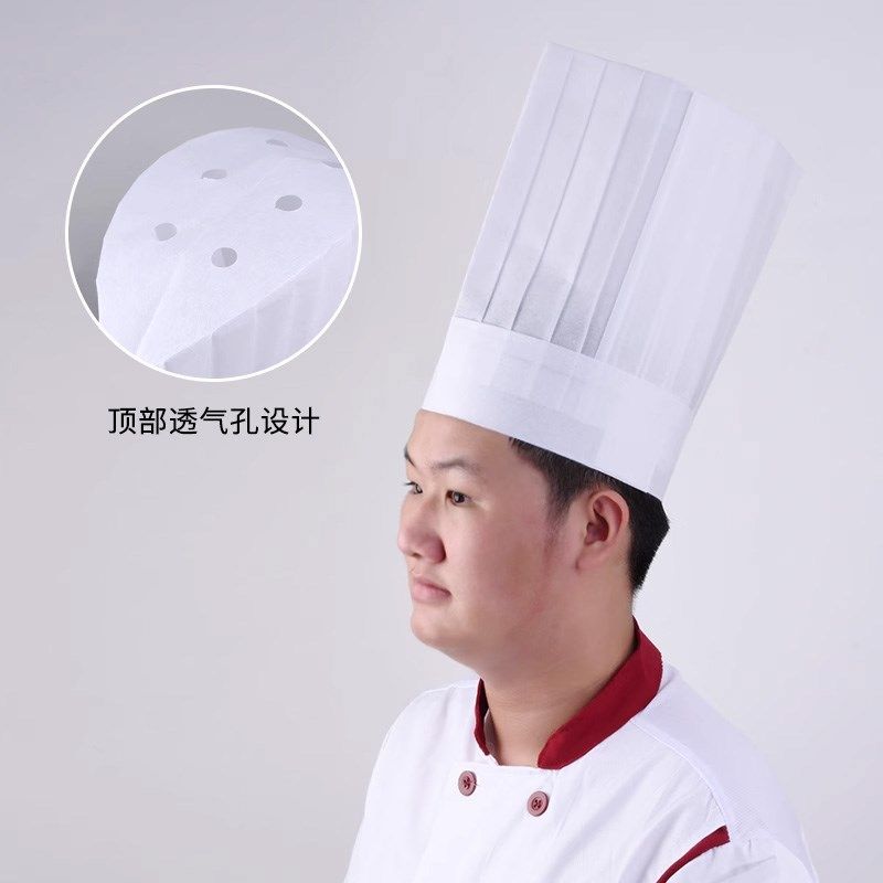 厨师帽男女一次性帽子头套无纺布纸帽卫生食品帽餐饮网帽厨房用帽