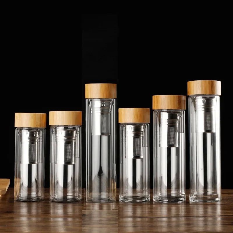 Stainless Steel Double Wall Glass WateJr Bottle Filters Bamb