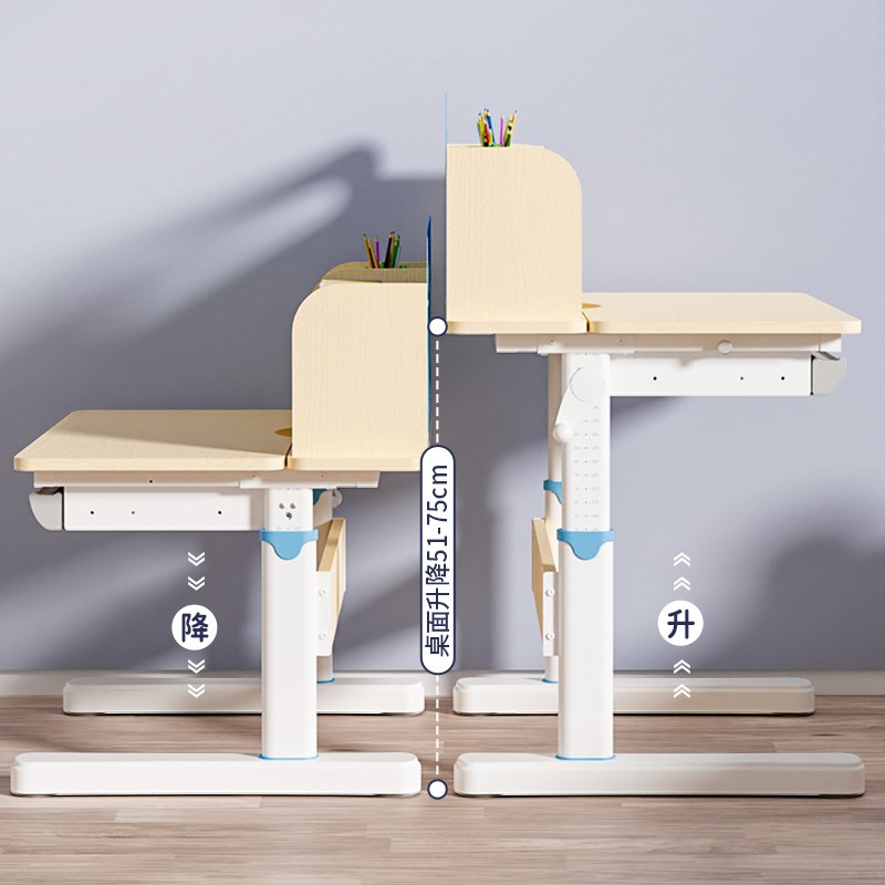 生活诚品实木书桌椅儿童学习桌升降小学生家用作业写字桌课桌椅