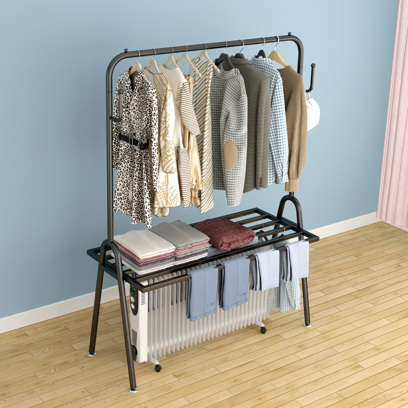 踢脚线取暖器烘衣架晾衣架落地卧室贴脚线挂衣毛巾烘干凉晒架