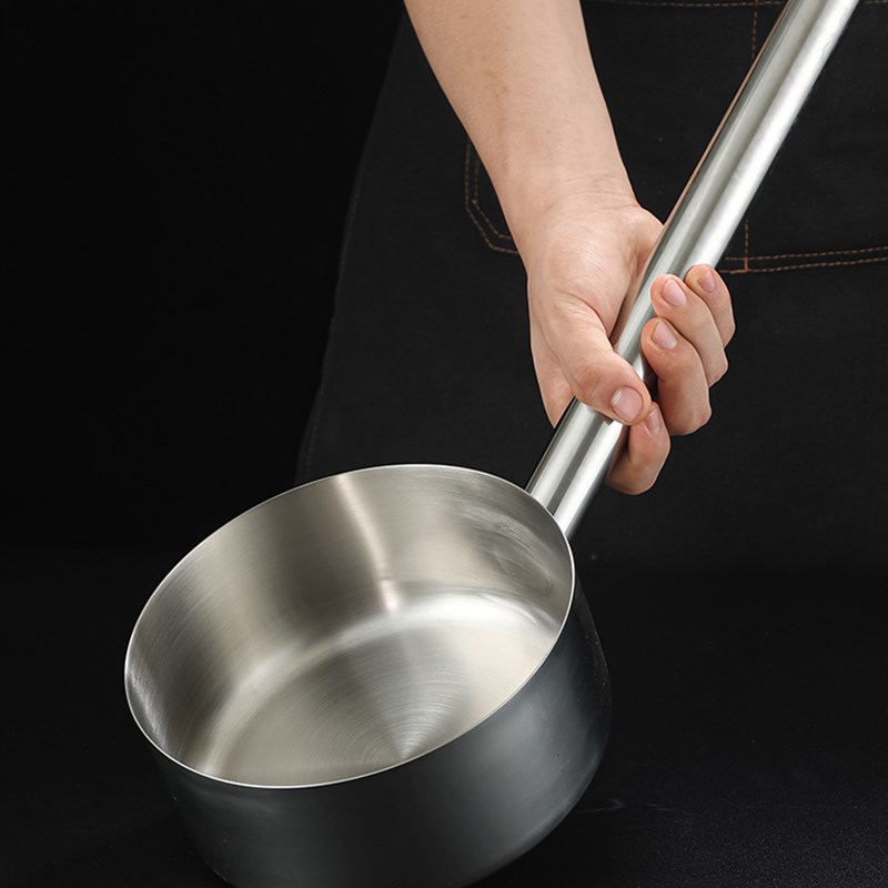 不锈钢水瓢大号水舀子水勺商用加长柄大勺子食堂打粥勺舀水勺