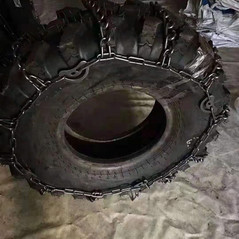 农用车四轮拖拉机人字轮胎防滑链11.2-28带爪链条雪地防滑泥地V型