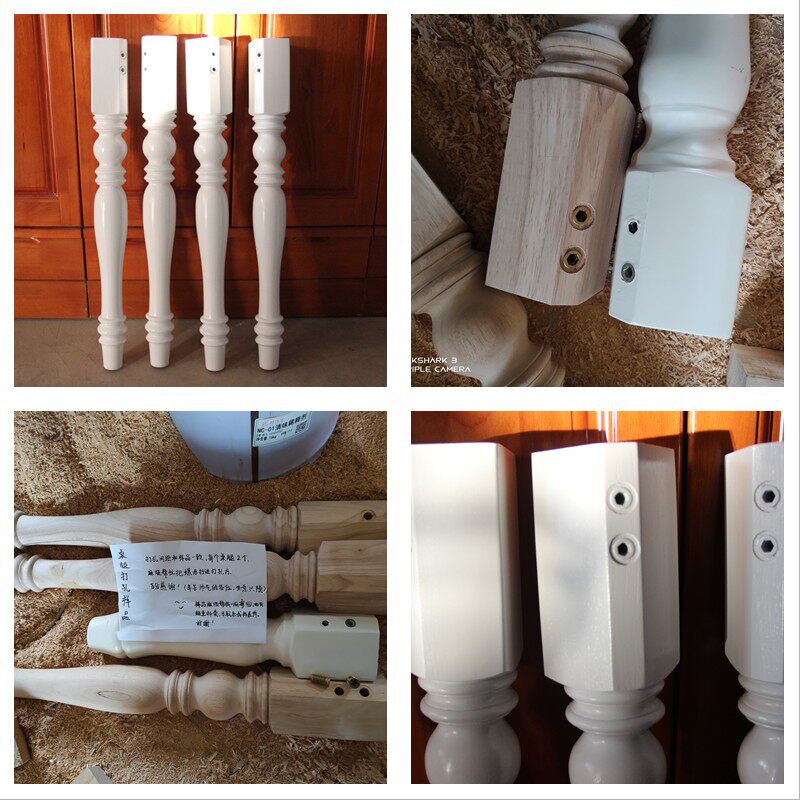 实木桌腿餐桌腿书桌腿茶几腿榉木装饰柱梳妆台腿 吧台书桌腿欧式