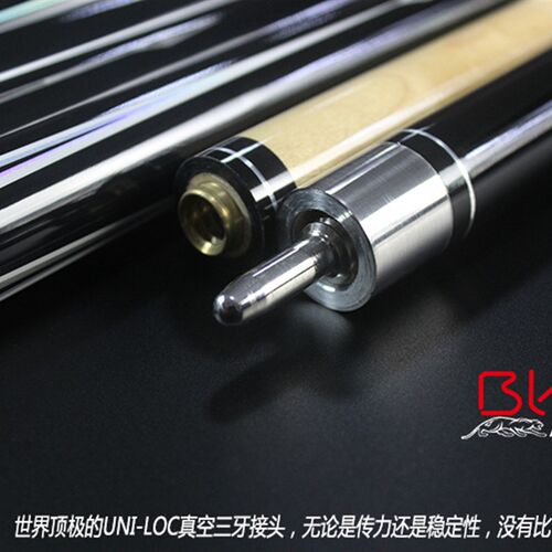 美洲豹BLAK3台球杆台产毒药黑8球杆大小头杆九球杆11.5美式桌球杆