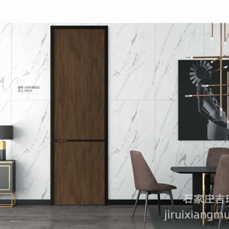 极窄无框门铝木门通顶卧室门窄框暗门极简室内门隐形门房门隐框门