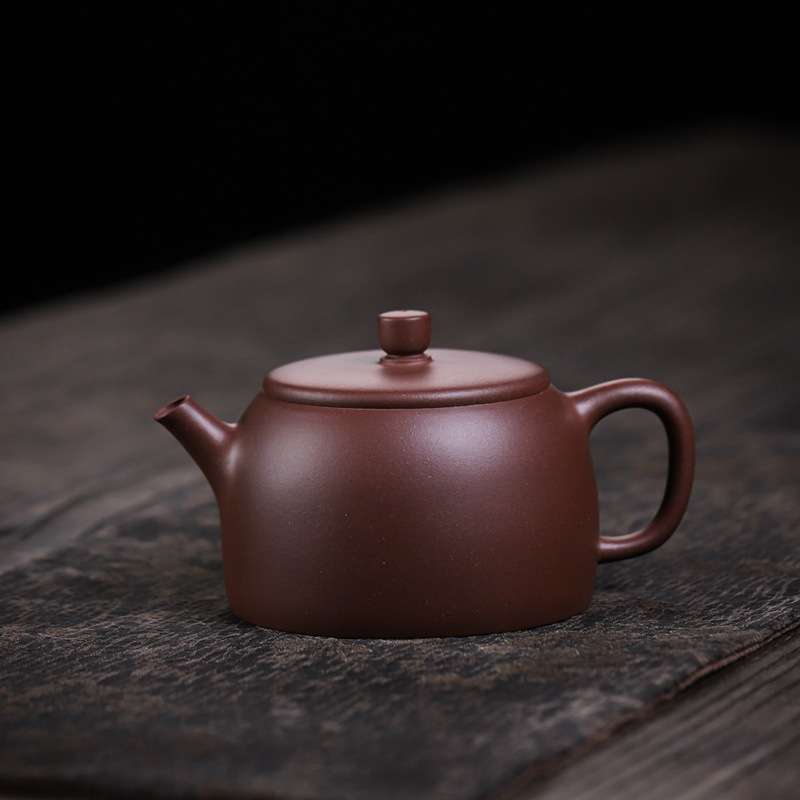 紫砂壶工堂宜兴原矿紫泥大井栏280cc家用泡茶壶内推孔