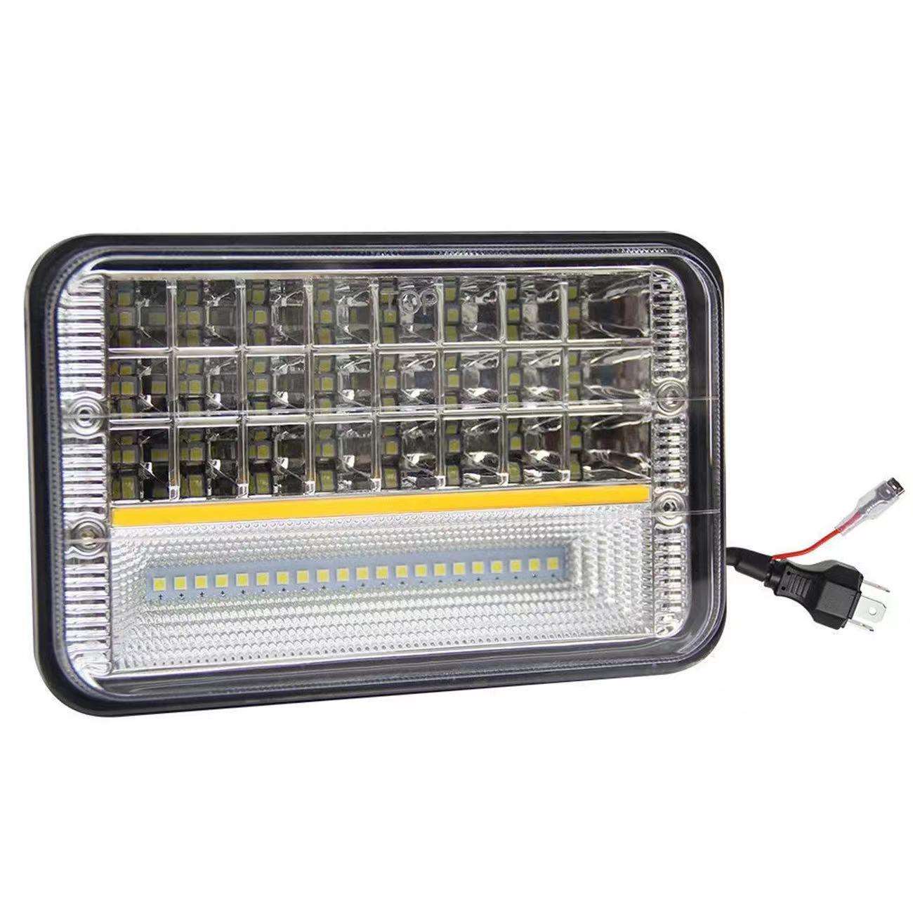 货车LED前大灯45W工作灯卡车照明灯24V白光黄光日行灯超亮日行灯